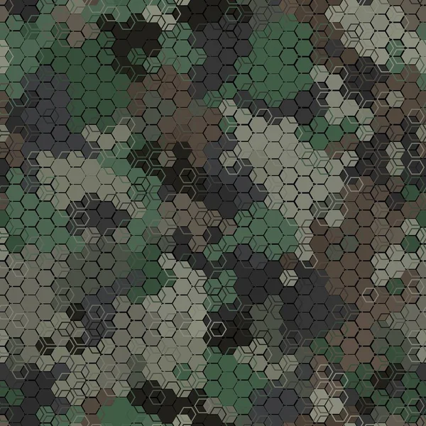 Texture militare camuffamento modello senza cuciture. Illustrazione astratta del vettore dell'esercito — Vettoriale Stock