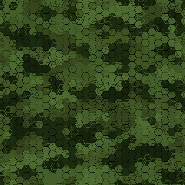 Textura militar camuflaje patrón sin costuras. Ilustración abstracta vector ejército — Vector de stock