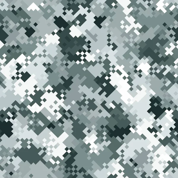 Naadloze digitale tundra pixel camo textuur vector voor legertextiel print — Stockvector