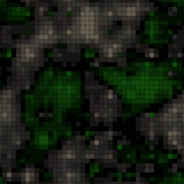 Στρατιωτικό καμουφλάζ χωρίς ραφή. Σκούρο ξύλο ψηφιακό pixel στυλ. — Διανυσματικό Αρχείο