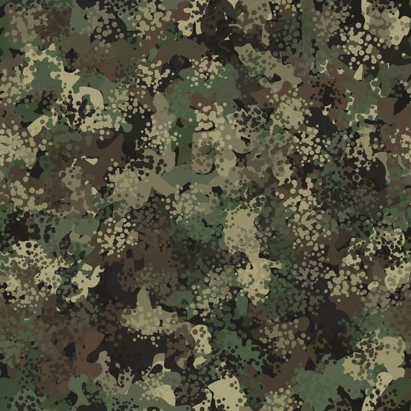 Camouflage patroon achtergrond. Moderne kleding stijl maskeren camo herhaal print — Stockvector