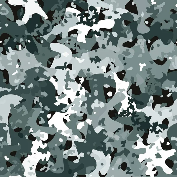 軍のテキスタイルプリントのためのシームレスなデジタルツンドラスポット迷彩テクスチャベクトル — ストックベクタ