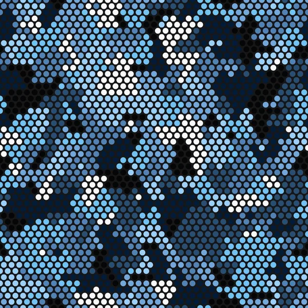 Sömlöst kamouflagemönster. pixelmönstret i förgrunden — Stock vektor
