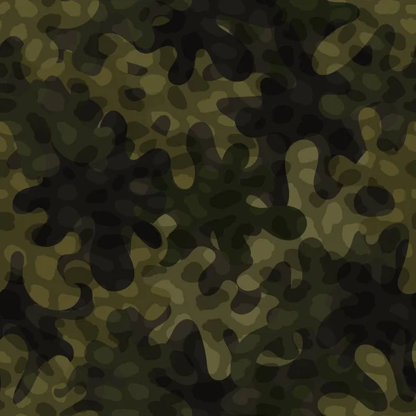 Woodland camouflage patroon achtergrond naadloze vector illustratie — Stockvector