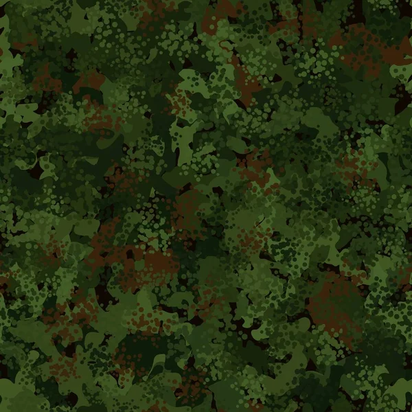 Fondo de patrón de camuflaje. Estilo de ropa clásico camuflaje máscara impresión repetida — Vector de stock