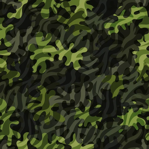 Camouflage nahtlose Muster Hintergrund Maskierung Camo wiederholen Druck — Stockvektor