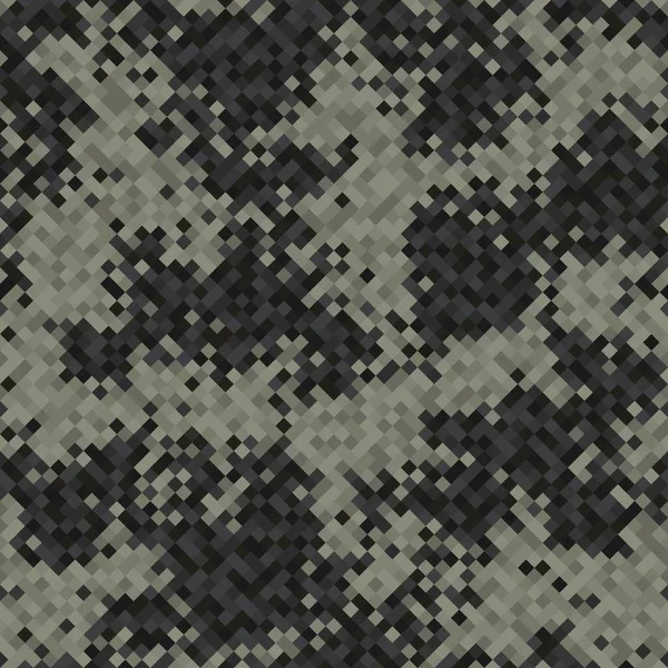 Seamless digital urban pixel camo texture vector for army textile print — Stock Vector