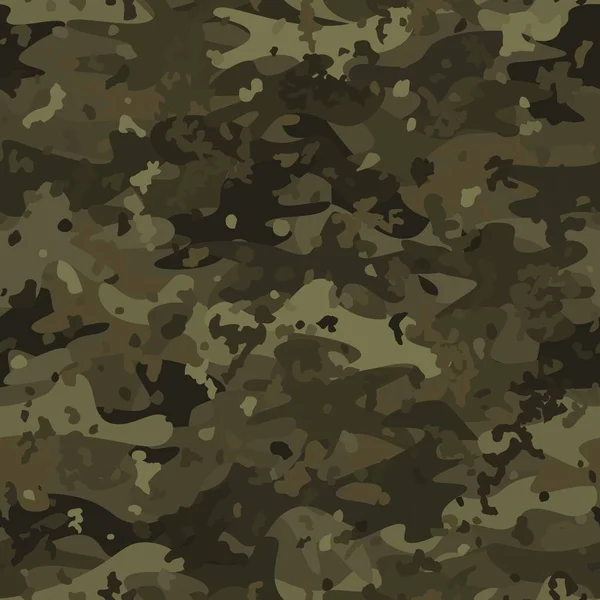 Patrón sin costura camuflaje fondo enmascaramiento camuflaje impresión repetida — Vector de stock