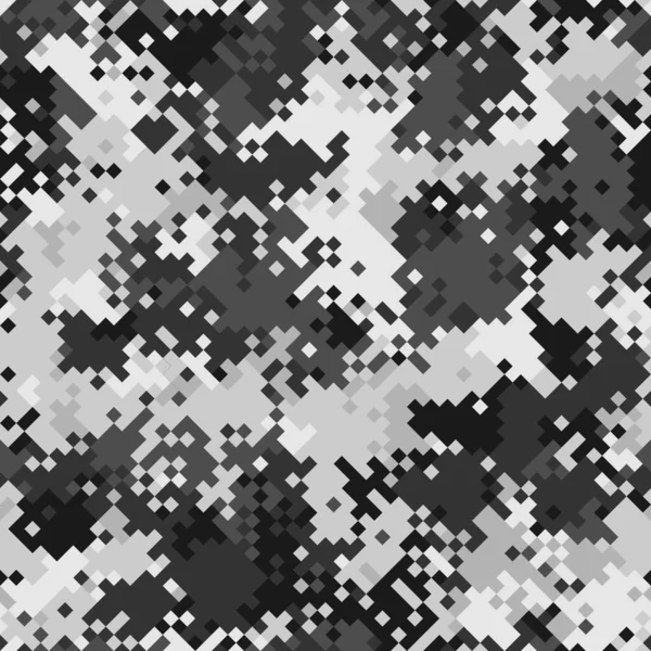 Vetor de textura camo de pixel ártico digital sem costura para impressão têxtil do exército — Vetor de Stock