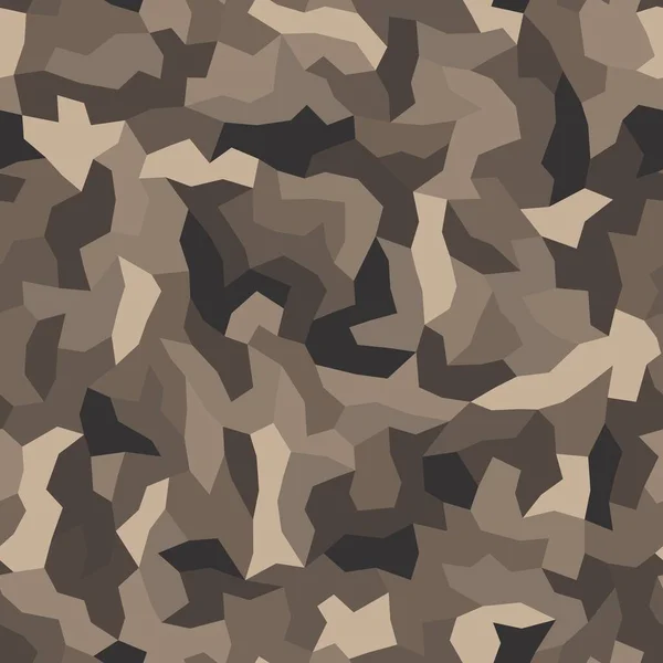 Vektor abstrakte Wüste braune Farbe Camouflage nahtloses Muster. — Stockvektor