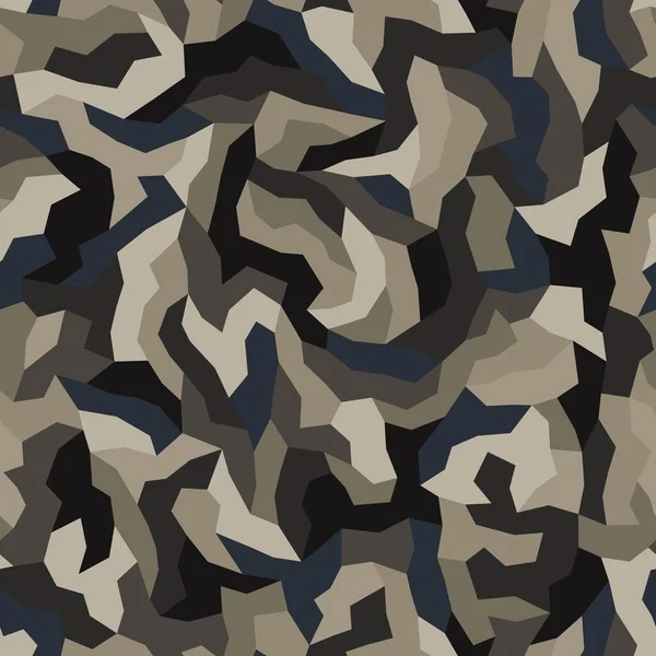 Vetor abstrato cor marrom do deserto camuflagem padrão sem costura. — Vetor de Stock