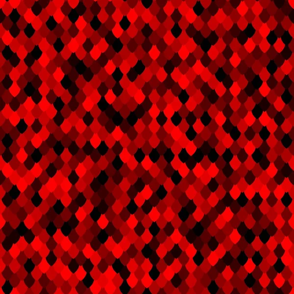 Abstraktes Maßstabsmuster. Farbe Squama Textur. Helles rubinrotes nahtloses Muster — Stockvektor