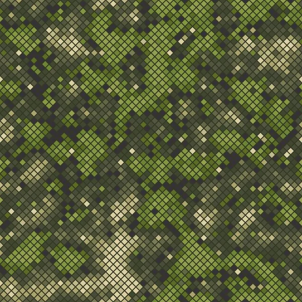 Nahtloser digitaler Waldpixel-Camo-Texturvektor für Armee-Textildruck — Stockvektor