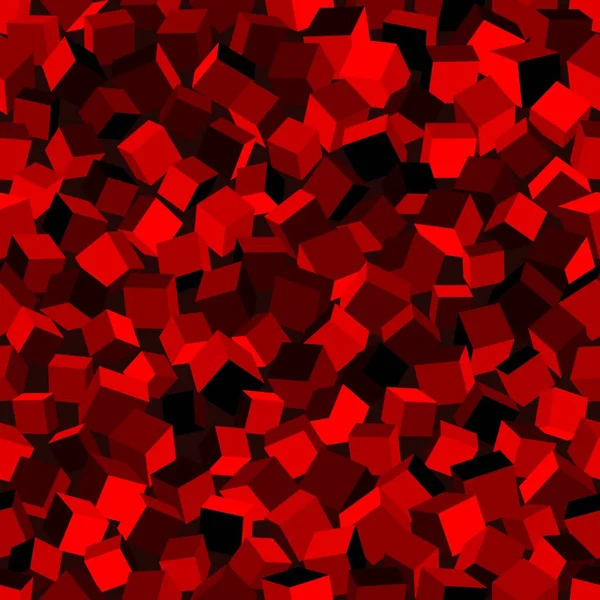 Абстрактное изображение фона красных кубиков. Бесшовная векторная иллюстрация — стоковый вектор