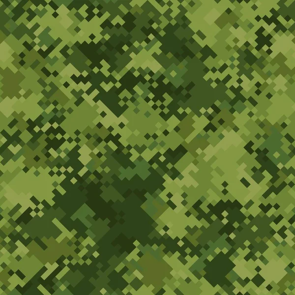 Camuflagem militar padrão sem costura. Estilo pixel digital Woodland. —  Vetores de Stock