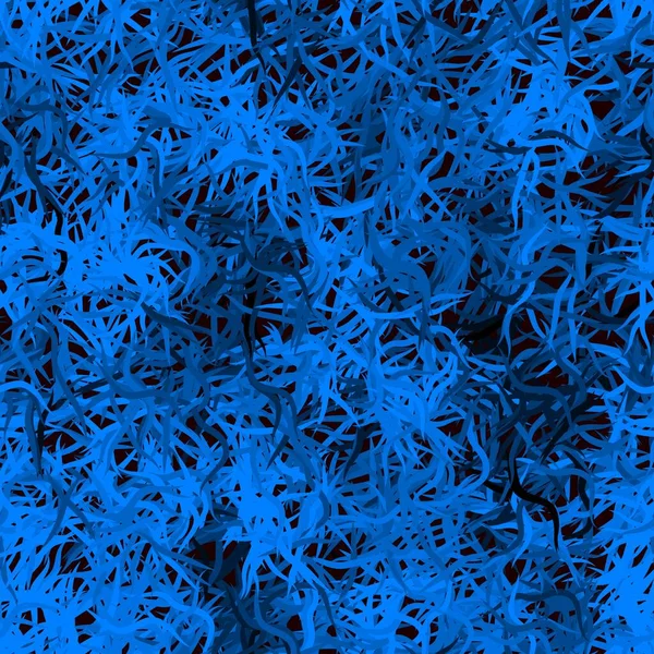 Vektor sömlöst mönster av släta vågor och virvel av blå färg — Stock vektor