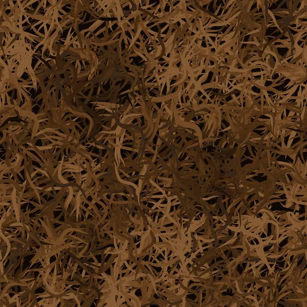 Vector militaire ghillie camouflage motif sans couture avec de l'herbe et des feuilles — Image vectorielle
