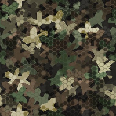 Askeri kamuflaj deseni kusursuz. Soyut modern kamuflaj süsü