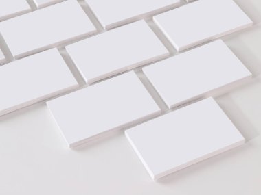 Mockup kartvizit beyaz dokulu arka plan.