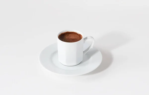 Cup Coffee White Background — Stock Photo, Image