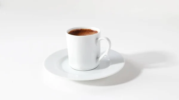 Xícara Café Fundo Branco — Fotografia de Stock
