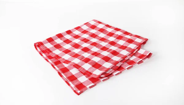 Checkered Tablecloth Decorative Cotton Napkin — Stock Photo, Image
