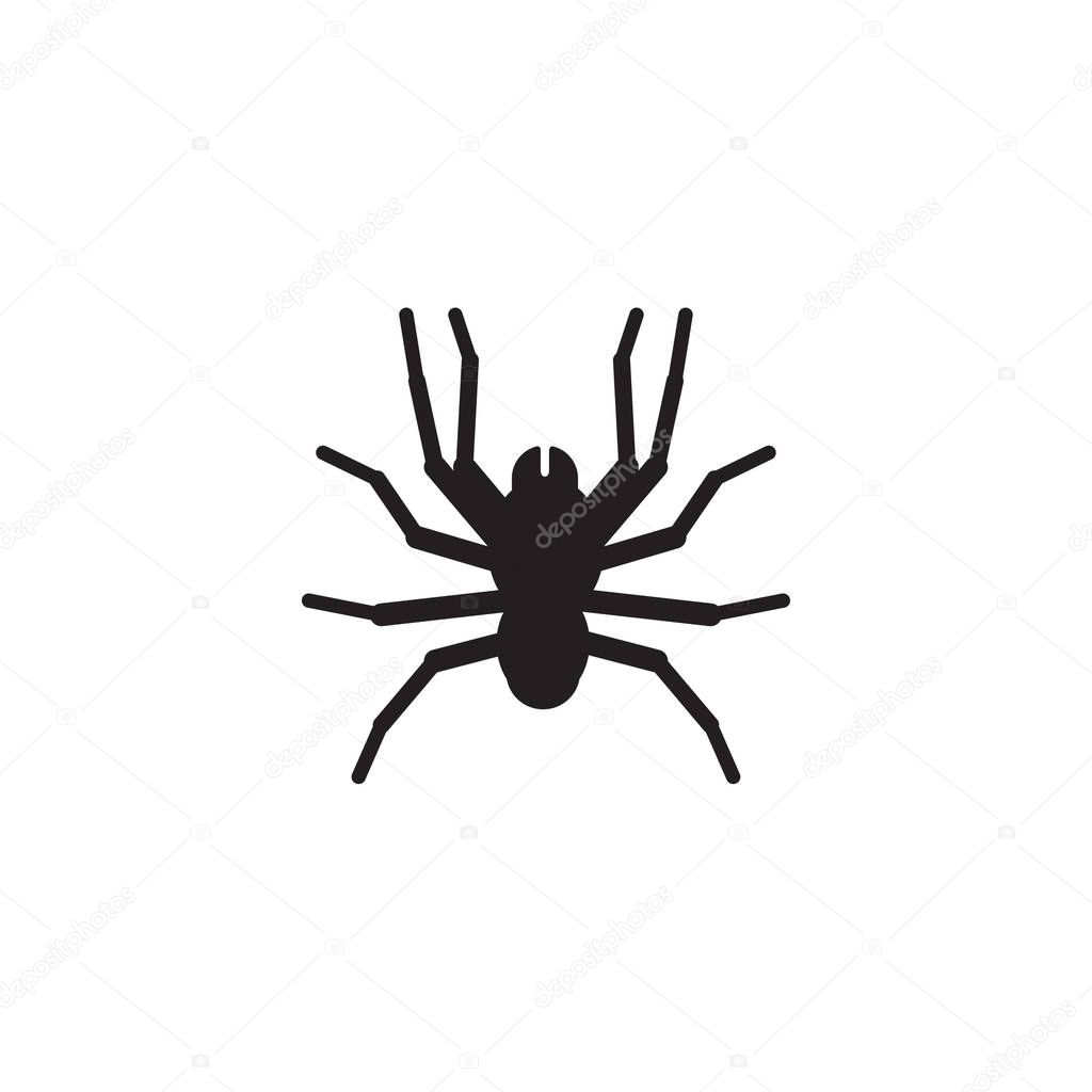 Black spider icon vector