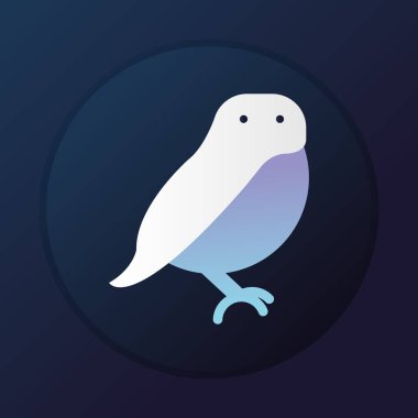 Baykuş simge vektör koyu zemin