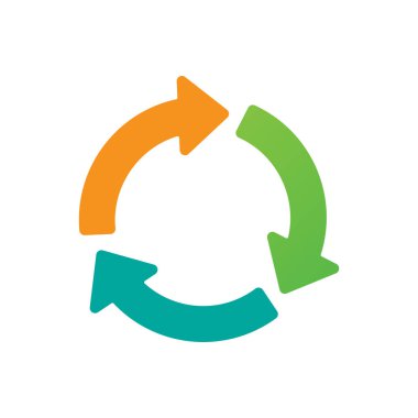 İnfographics için dairesel oklar.