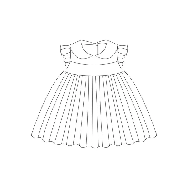 Baby Dress Vector Icon — Stock Vector