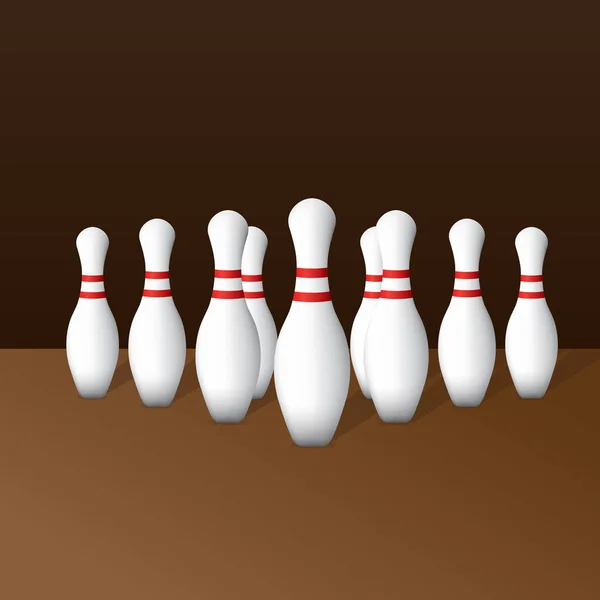 Pin Bowling Vektor Poszter Design — Stock Vector