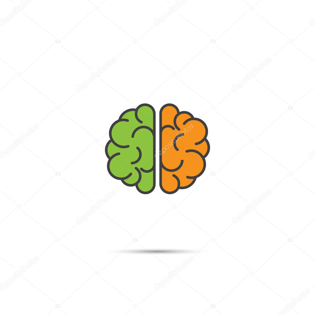 Brain logo vector icon design