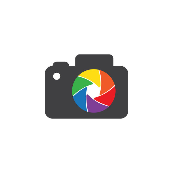 Camera shutter icon vector design for logo