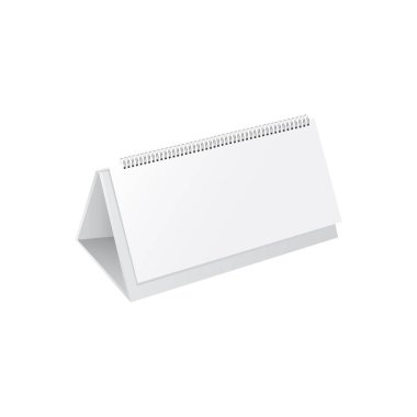 Takvim masaya koy gerçekçi vektör çizim