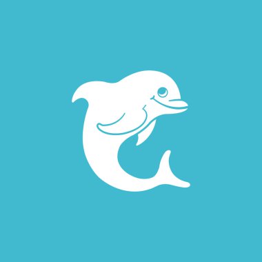 Basit el çekilmiş yunus simgesi