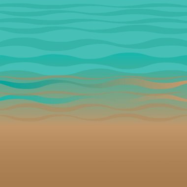 Deniz ve kum vektör çizim