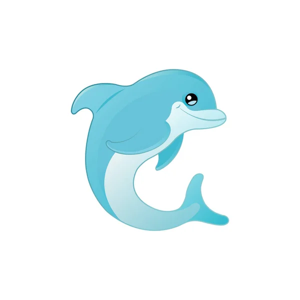 Simple Hand Drawn Dolphin Icon — Stock Vector