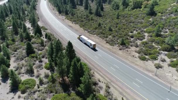 Caminhão dirigindo embora — Vídeo de Stock