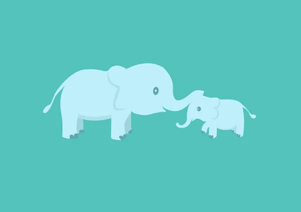 Conception Vectorielle Éléphant Amour — Image vectorielle