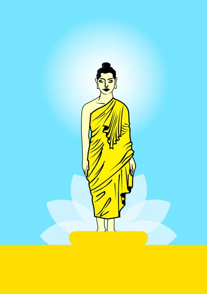 Buddha Fondo Vector Diseño — Vector de stock