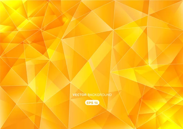Gelber Abstrakter Geometrischer Hintergrund Mit Polygonen — Stockvektor