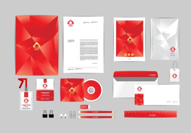İşiniz için kurumsal kimlik şablon içerir Cd kapağı, kartvizit, klasör, cetvel, zarf ve mektup kafa ben tasarımlar