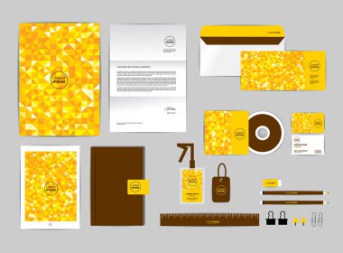 İşiniz için kurumsal kimlik şablon içerir Cd kapağı, kartvizit, klasör, cetvel, zarf ve mektup kafa tasarımlar No 8