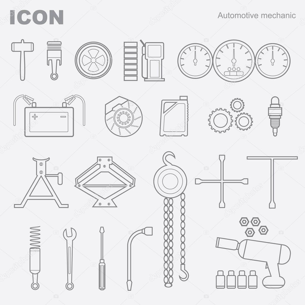 icon automotive mechanic vector design