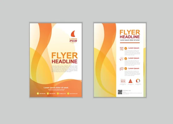 Vektor Broschüre Flyer Design Layout Vorlage Einem Größe — Stockvektor