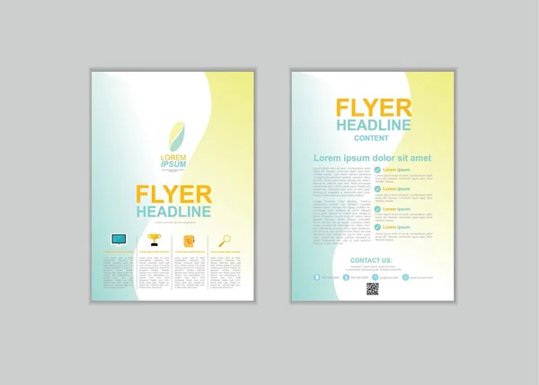 Vector Brochure Flyer Ontwerpen Sjabloon Van Lay Out Formaat — Stockvector