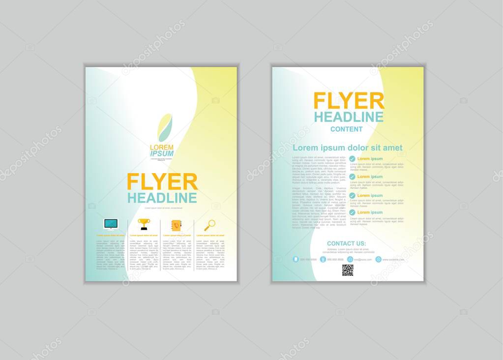 Vector Brochure flyer design Layout template in A 4 size E