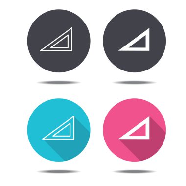 simge siyah pembe ve mavi kare üçgen vektör tasarımı