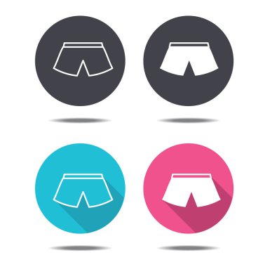 simge siyah pembe ve mavi yüzme mayo tasarım vektör