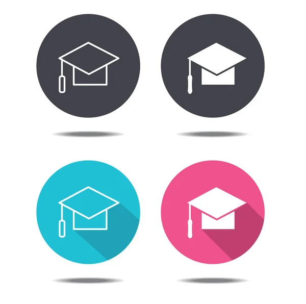 Icon Design Graduation Cap — Stock Vector